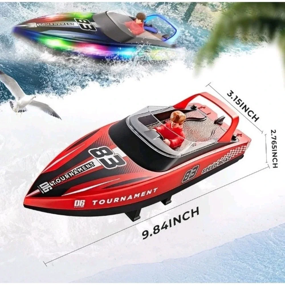 BEZGAR 2 RC Boat, 10 inch Remote Control Boat for‎ Kids and Adults